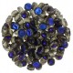 Czech 2-hole Cabochon Perlen 6mm Crystal Full Azuro